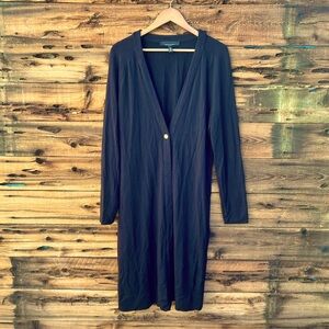 WHITE HOUSE BLACK MARKET | Long Black Cardigan L